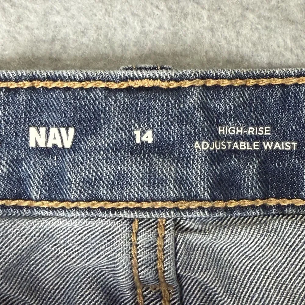 Old Navy Jean Shorts Youth Size 14 Sky High Rise‎ Denim Cut-Off Adjustable Waist